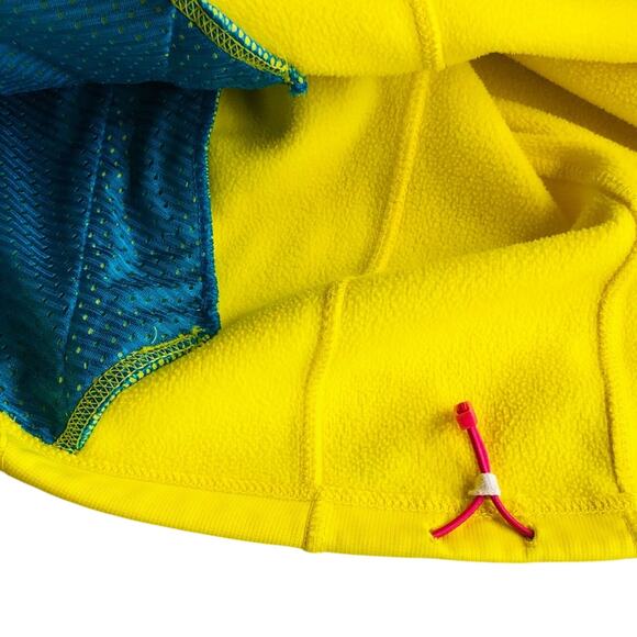 Nike Therma Fit Two Tone Yellow Turquoise Hoodie Pink Swoosh Logo - Picture 8 of 16
